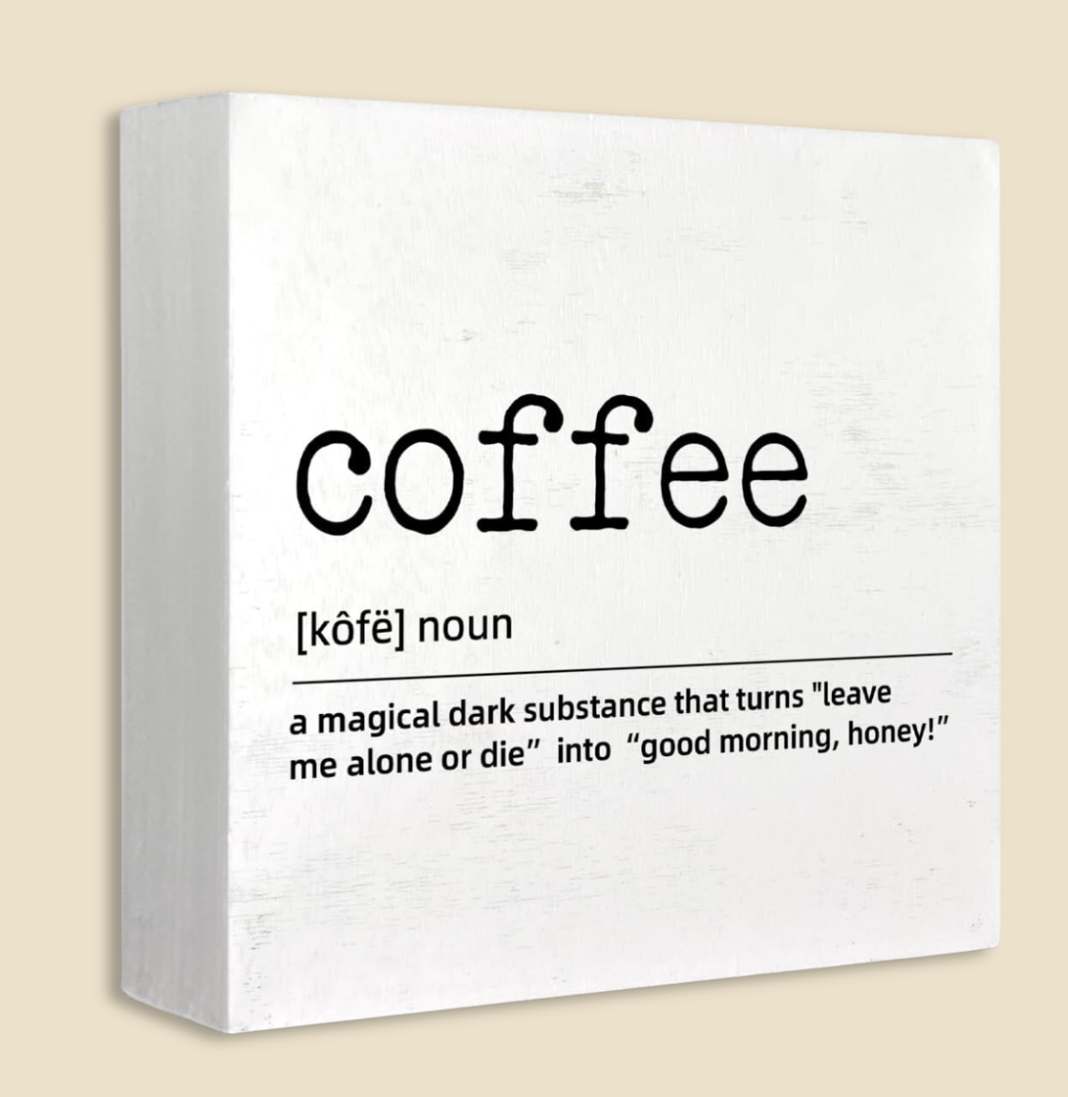 Coffee Bar Decor - Wood Signs & Fresh Brewed Coffee Box Sign