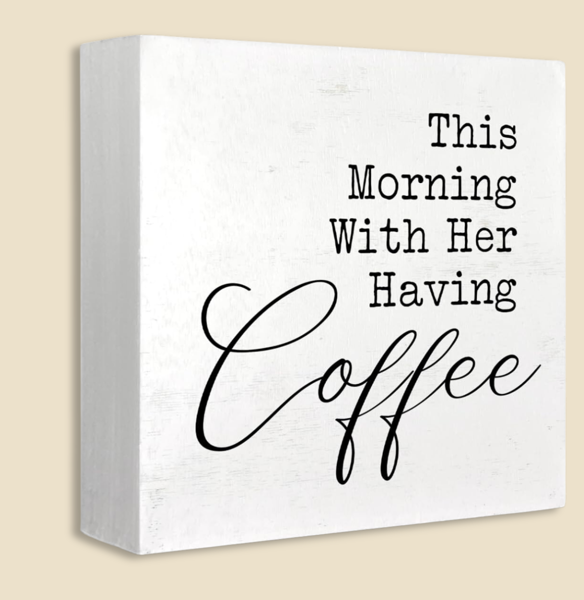 Coffee Bar Decor - Wood Signs & Fresh Brewed Coffee Box Sign