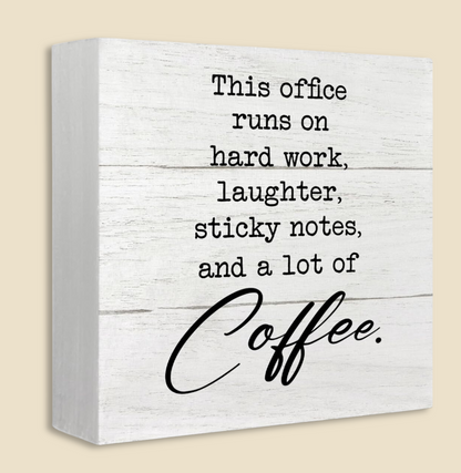 Coffee Bar Decor - Wood Signs & Fresh Brewed Coffee Box Sign