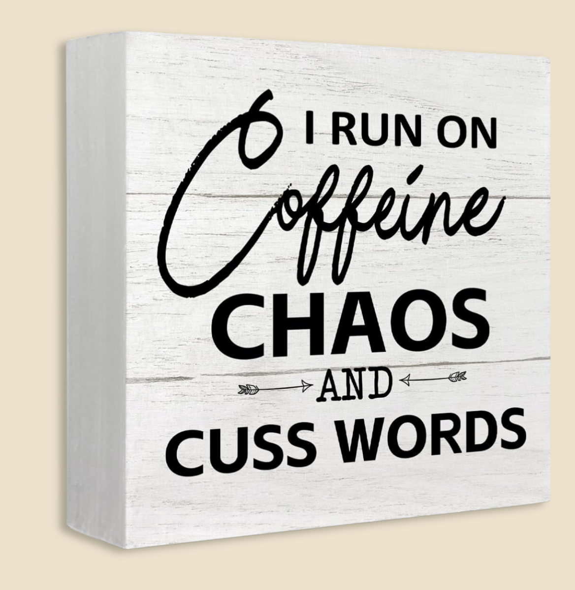 Coffee Bar Decor - Wood Signs & Fresh Brewed Coffee Box Sign