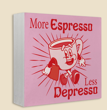 Coffee Bar Decor - Wood Signs & Fresh Brewed Coffee Box Sign