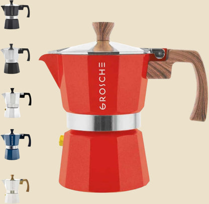 Milano Stovetop Espresso Maker Moka Pot 9 Espresso Cup, 15.2 Oz, Blue. Stove Top Coffee Maker Moka Italian Espresso Greca Coffee Maker Brewer Percolator