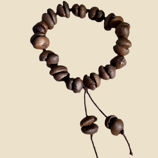 Handmade Coffee Bean Bracelet - Minimalist Gift for Men, Women & Couples