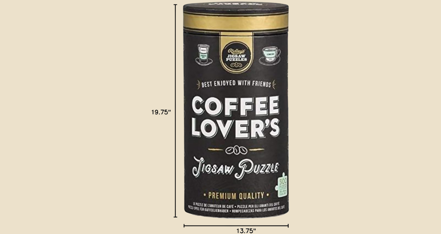 Coffee Lover’S 500-Piece Jigsaw Puzzle – Coffee Puzzle with Informational Image, Sturdy Storage Tube Included – Activity Puzzle – Makes a Great Gift