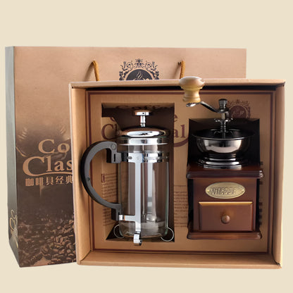 Coffee Pot Coffee Grinder Set Household Coffee Pot Mill Gift Set
