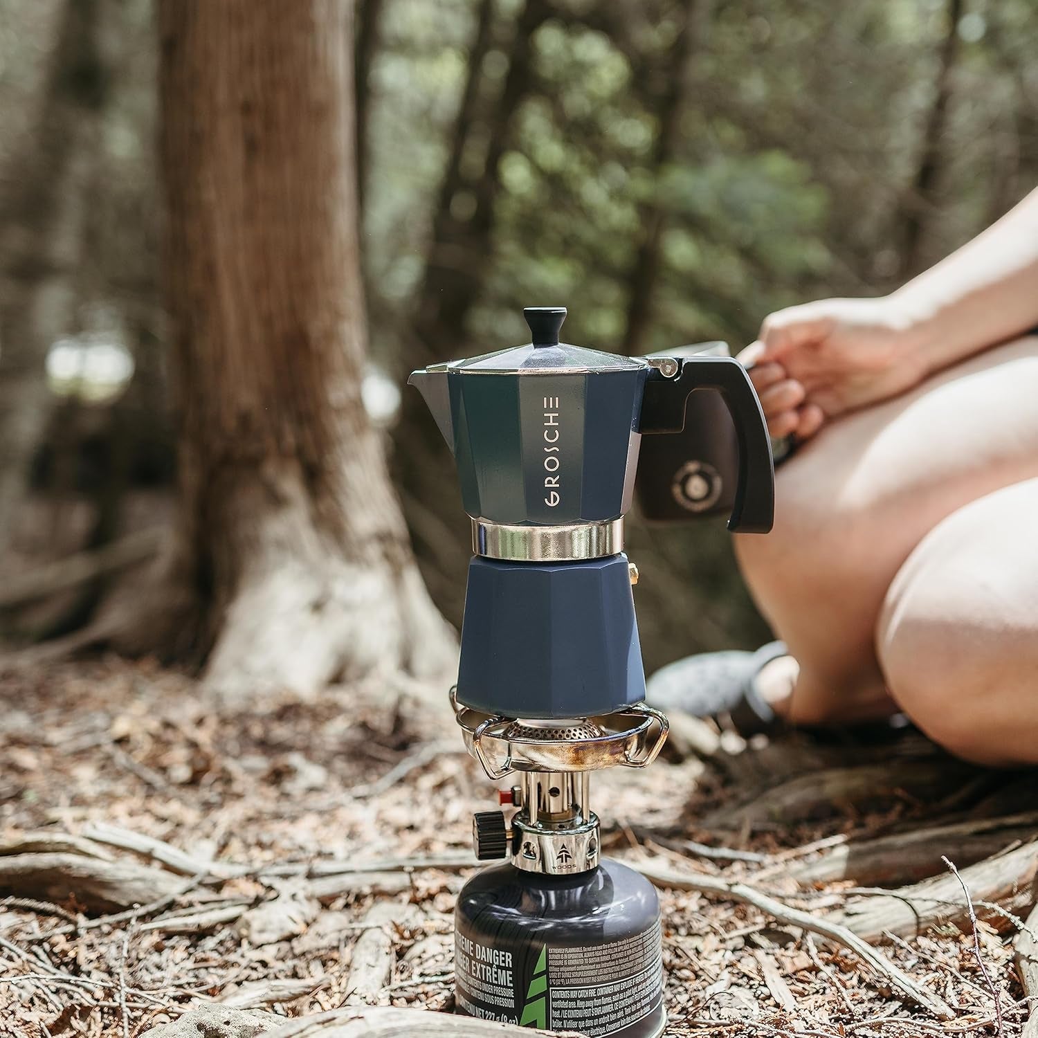Milano Stovetop Espresso Maker Moka Pot 9 Espresso Cup, 15.2 Oz, Blue. Stove Top Coffee Maker Moka Italian Espresso Greca Coffee Maker Brewer Percolator