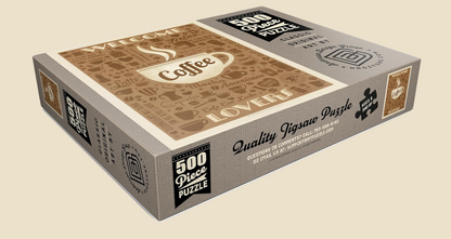 Coffee Pattern Puzzle - Vintage Poster Jigsaw for Adults
