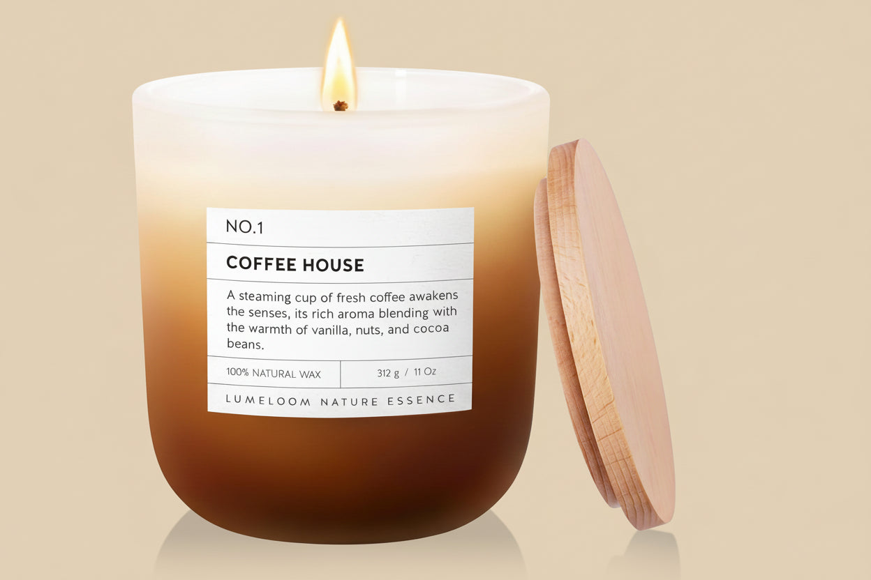 Coffee House Scented Candle, 11Oz Aromatherapy Soy Wax Candles for Home Scented, Long Lasting, Relaxation & Stress Relief
