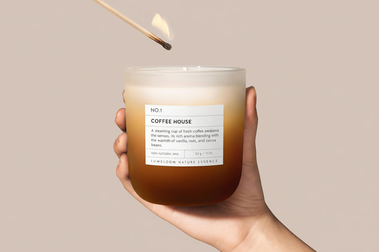 Coffee House Scented Candle, 11Oz Aromatherapy Soy Wax Candles for Home Scented, Long Lasting, Relaxation & Stress Relief