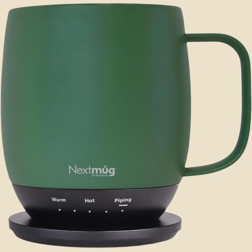 Nextmug - Temperature-Controlled, Self-Heating Coffee Mug (Burgundy - 14 Oz.)