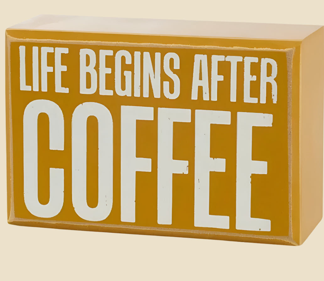 Life Begins after Coffee Gift Set, Socks & Sign