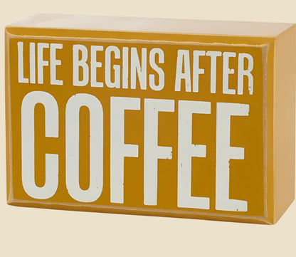 Life Begins after Coffee Gift Set, Socks & Sign