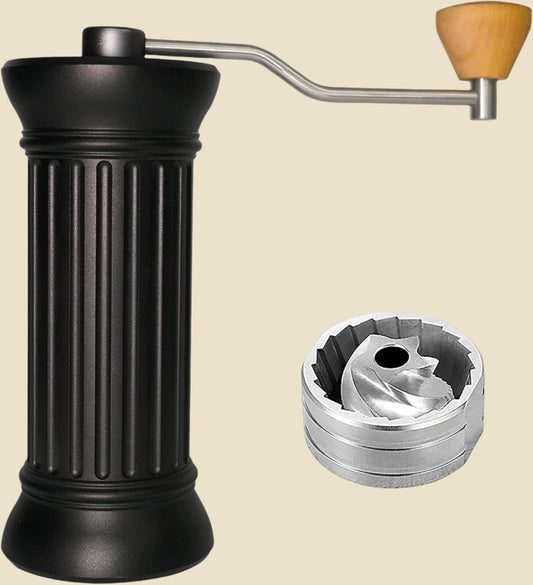 Manual Coffee Grinder with Adjustable Settings，Cnc Stainless Steel Conical Burr，Hand Grinder Coffee for Hiking Camping Picnic BBQ