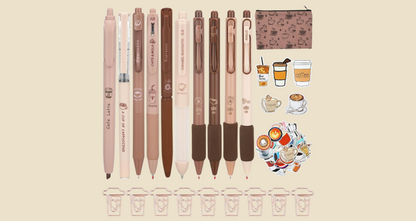 Cute Coffee Pens Coffee Stationery Set
