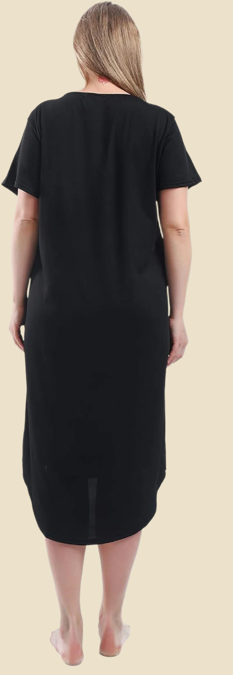 Plus Size Nightgowns for Women V Neck Short Sleeve Nightshirts Sleepwear