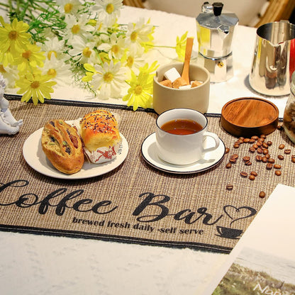 2 Pieces Coffee Bar Mat,Coffee Bar Accessories 20 X 14 Inch Coffee Bar Decoratio