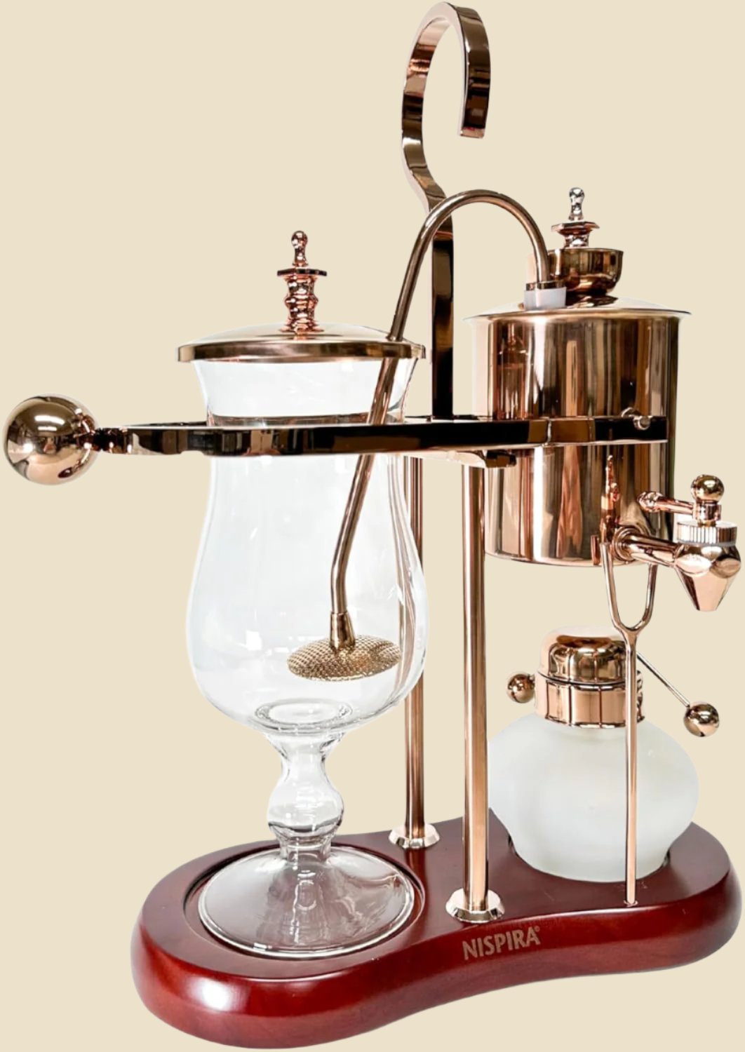 Belgium Royal Family Balance Syphon Unique Gravity Vintage Coffee Maker Vacuum Brewing System Copper 500 Ml