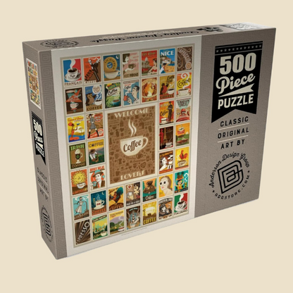 Coffee Collection Puzzle - Vintage Poster Jigsaw for Adults