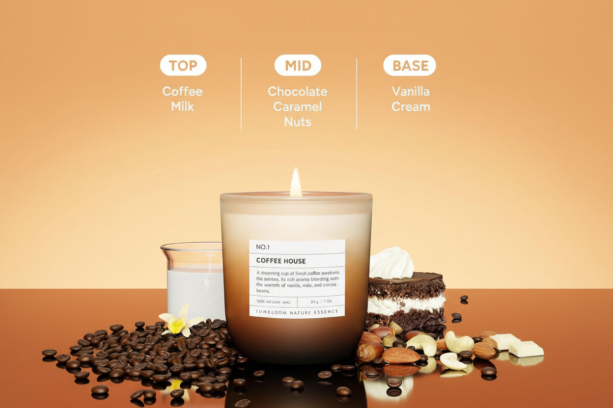 Coffee House Scented Candle, 11Oz Aromatherapy Soy Wax Candles for Home Scented, Long Lasting, Relaxation & Stress Relief