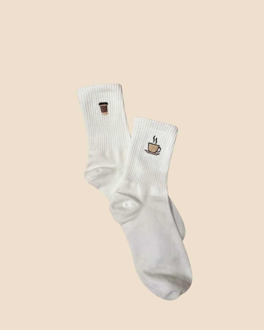CREW SOCKS - Embroidered To-Go Coffee Cup - Comfy, Stylish & Perfect for Coffee Lovers