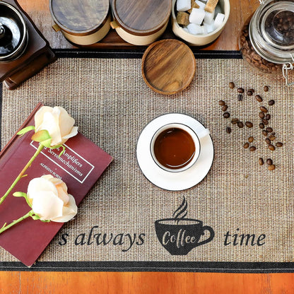 2 Pieces Coffee Bar Mat,Coffee Bar Accessories 20 X 14 Inch Coffee Bar Decoratio