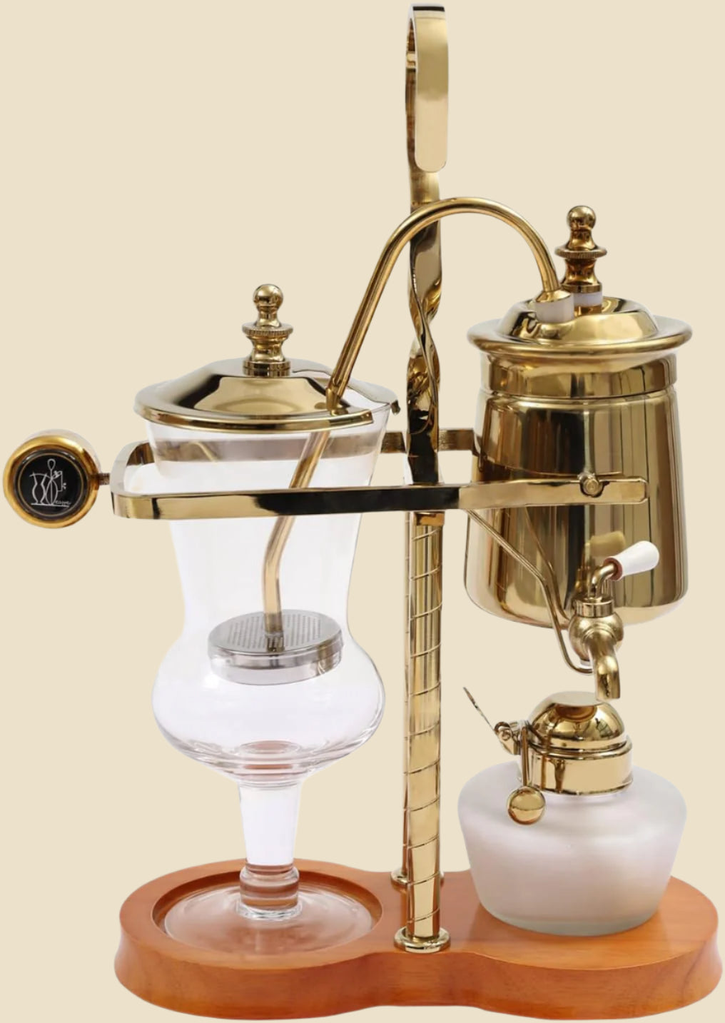 Vintage Siphon/Syphon Coffee Maker Belgian Belgium Coffee Brewer Tea Maker 400Ml/ 15Oz - Gold