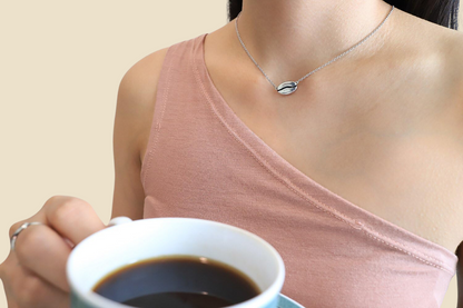 Coffee Bean Necklace & Ring Set - Handmade Gifts for Coffee Lovers