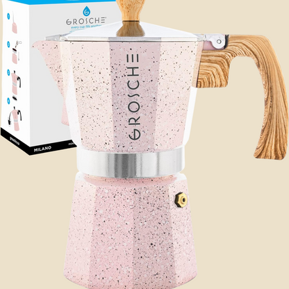 Milano Stovetop Espresso Maker Moka Pot 9 Espresso Cup, 15.2 Oz, Blue. Stove Top Coffee Maker Moka Italian Espresso Greca Coffee Maker Brewer Percolator