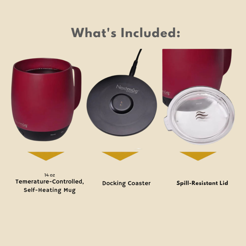 Nextmug - Temperature-Controlled, Self-Heating Coffee Mug