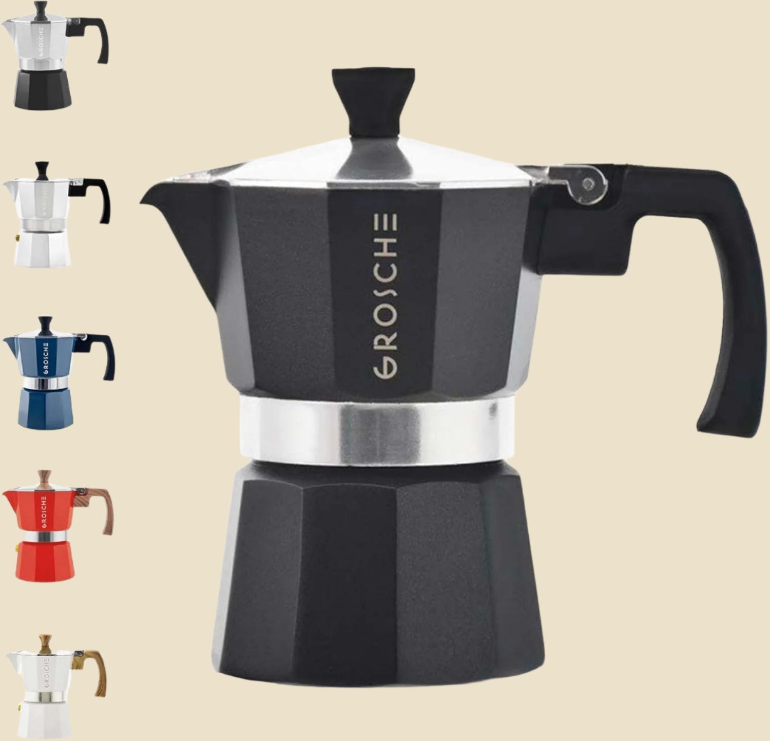 Milano Stovetop Espresso Maker Moka Pot 9 Espresso Cup, 15.2 Oz, Blue. Stove Top Coffee Maker Moka Italian Espresso Greca Coffee Maker Brewer Percolator