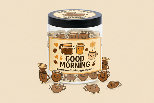 Positive Coffee Jar with 60 Affirmation Cards, Coffee Gifts for Women and Men, Dad, Mom, Coffee Themed Lover Gift, Emotional Support Latte, Cheer up Funny Gag Gifts for Best Friends, Coworkers