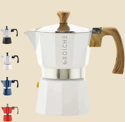 Milano Stovetop Espresso Maker Moka Pot 9 Espresso Cup, 15.2 Oz, Blue. Stove Top Coffee Maker Moka Italian Espresso Greca Coffee Maker Brewer Percolator