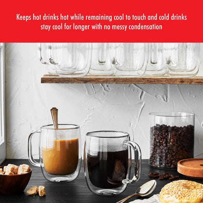 J.A. Henckels Coffee Mug 2 Piece, Clear