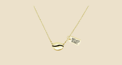 Coffee Bean Necklace & Ring Set - Handmade Gifts for Coffee Lovers