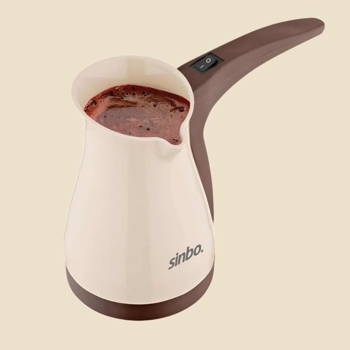 Electric Greek Turkish Coffee Maker - Brown
