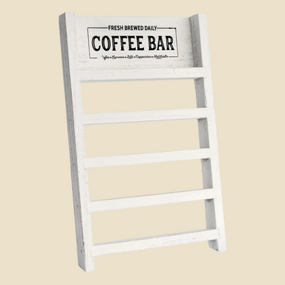 Rustic Wooden K-Cup Holder – Farmhouse Coffee Pod Organizer