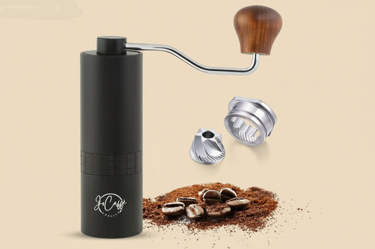 Manual Coffee Grinder for Home Use, Stainless Steel Conical Burr, Espresso Bean Coffee-Grinder, Best Small Portable Mill, Adjustable Grind Settings, Mini Hand Crank, Moledor De Cafe De Grano