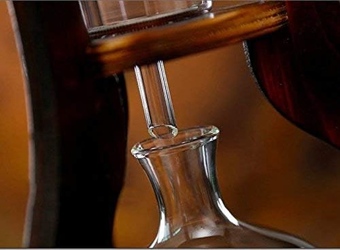 Iced Coffee Cold Brew Drip Tower Coffee Maker Wooden, 6-8 Cup
