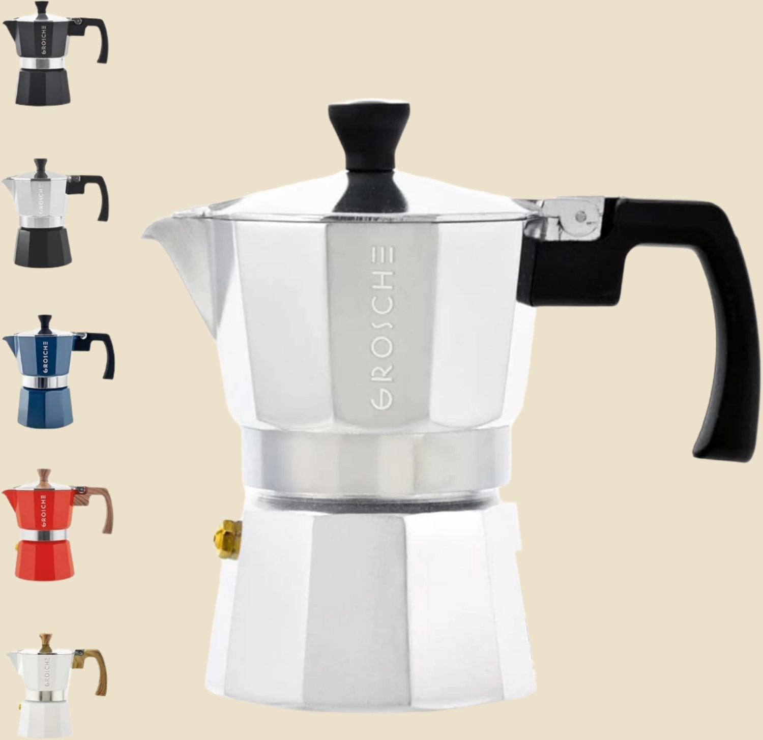 Milano Stovetop Espresso Maker Moka Pot 9 Espresso Cup, 15.2 Oz, Blue. Stove Top Coffee Maker Moka Italian Espresso Greca Coffee Maker Brewer Percolator