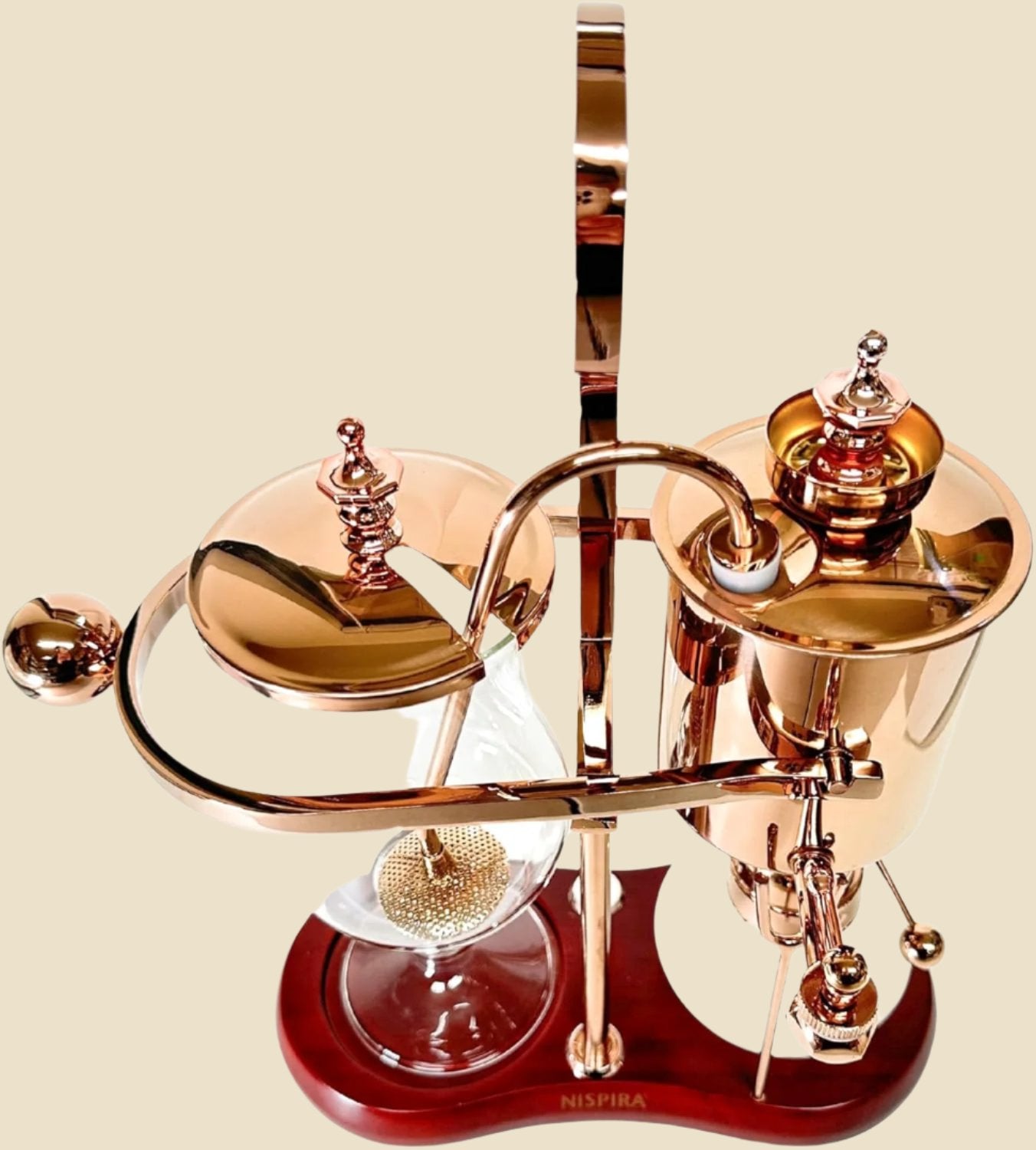 Belgium Royal Family Balance Syphon Unique Gravity Vintage Coffee Maker Vacuum Brewing System Copper 500 Ml