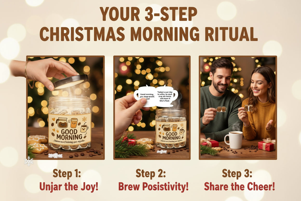 Positive Coffee Jar with 60 Affirmation Cards, Coffee Gifts for Women and Men, Dad, Mom, Coffee Themed Lover Gift, Emotional Support Latte, Cheer up Funny Gag Gifts for Best Friends, Coworkers