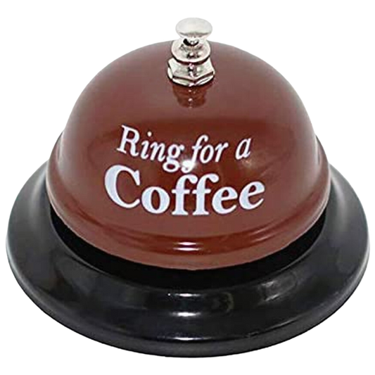 *Desk Kitchen Bar Counter Top Service Call Bell Ring for a Coffee Desk Top Bell Ring for Service Call Bell Stage Hens Party Wedding Accessory (Ring for a Coffee)