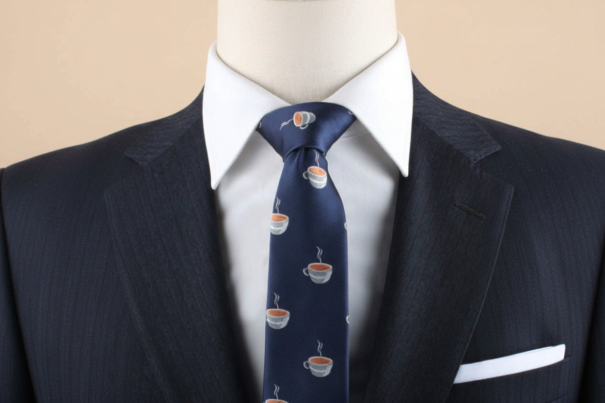 Food & Drink Ties | Speciality Ties for Men | Woven Skinny Neckties | Present for Work Colleague