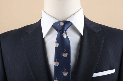 Food & Drink Ties | Speciality Ties for Men | Woven Skinny Neckties | Present for Work Colleague