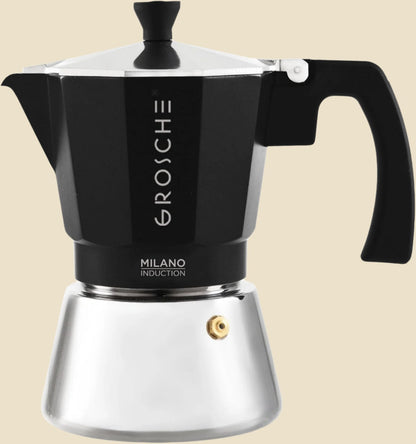 Milano Stovetop Espresso Maker Moka Pot 9 Espresso Cup, 15.2 Oz, Blue. Stove Top Coffee Maker Moka Italian Espresso Greca Coffee Maker Brewer Percolator