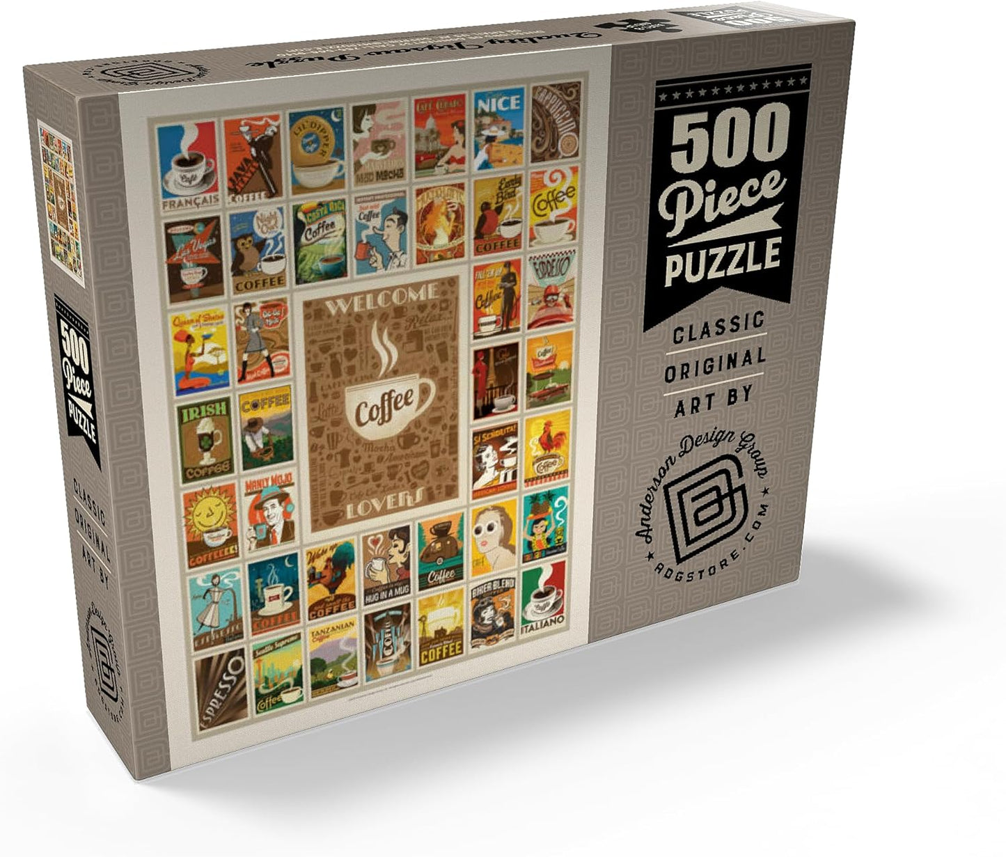 puzzle Coffee Collection:  Vintage Poster - Premium 500/1000 Piece Jigsaw Puzzle for Adults