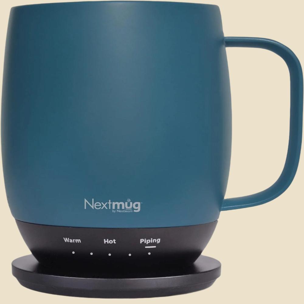 Nextmug - Temperature-Controlled, Self-Heating Coffee Mug (Burgundy - 14 Oz.)