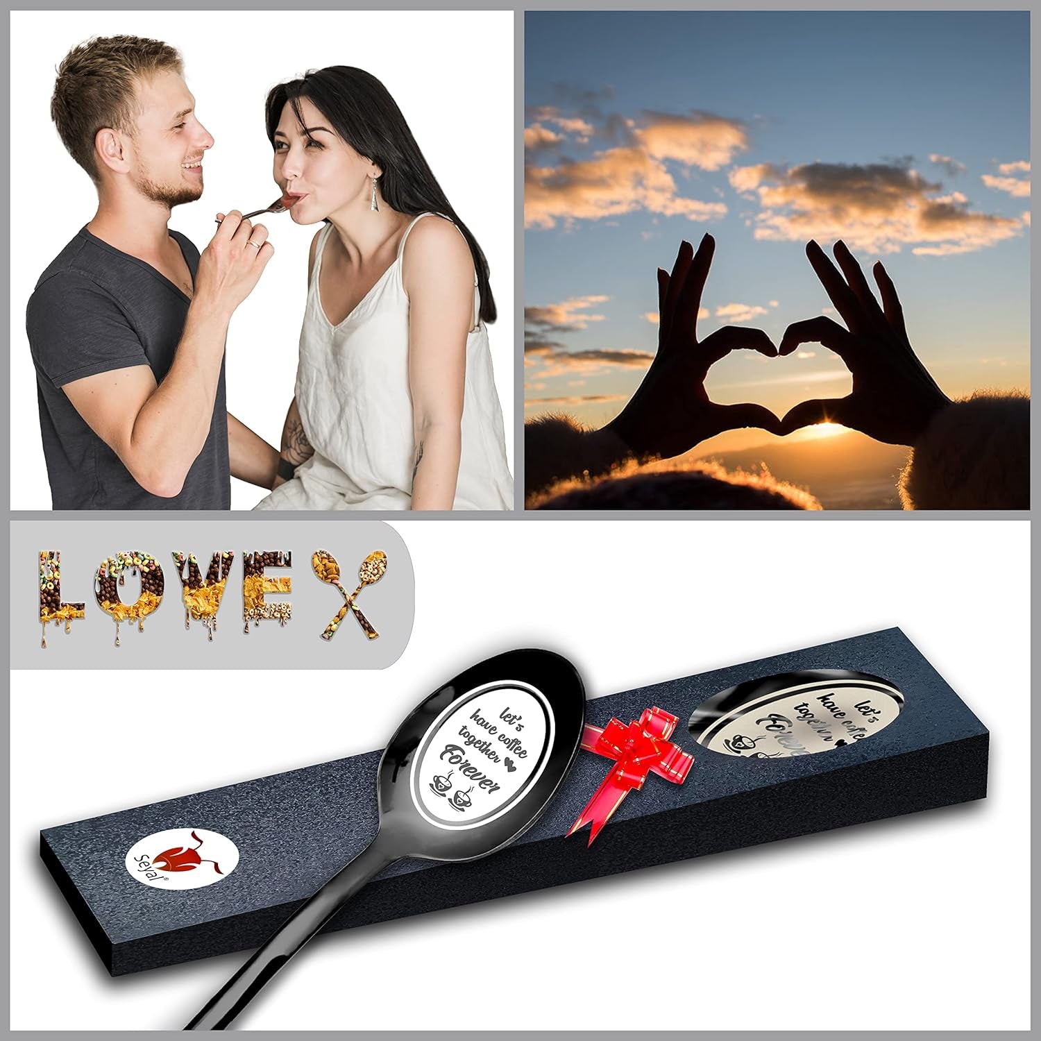® Let'S Have Coffee Together Forever Spoon - (Black) - Love Gifts - Valentines Day Gift - Gift for Her - Gift for Him - Christmas Gift - Wife Gift from Husband - Husband Gift from Wife