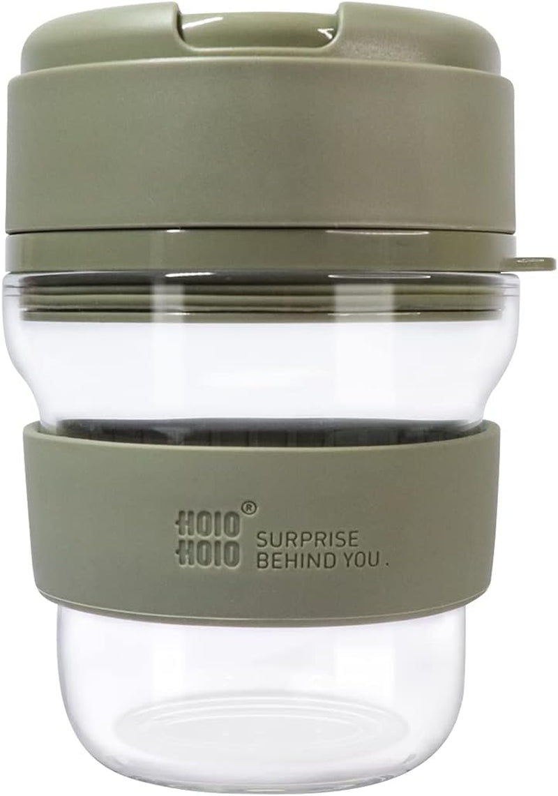 Portable Espresso Machine, Compatible Ground Coffee, Hand Coffee Maker, Travel Gadgets, Manually Operated, Perfect for Camping, Hiking, 300ML (Green)