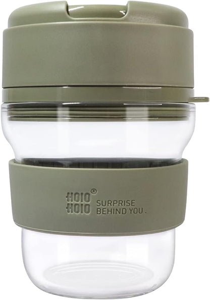 Portable Espresso Machine, Compatible Ground Coffee, Hand Coffee Maker, Travel Gadgets, Manually Operated, Perfect for Camping, Hiking, 300ML (Green)